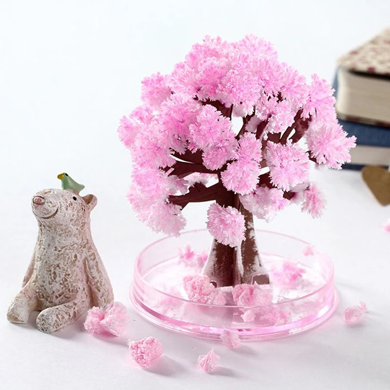 

Визуальные магические искусственные сакуровые деревья, декоративное растущее бумажное дерево «сделай сам», подарок, новинка, детская игру...