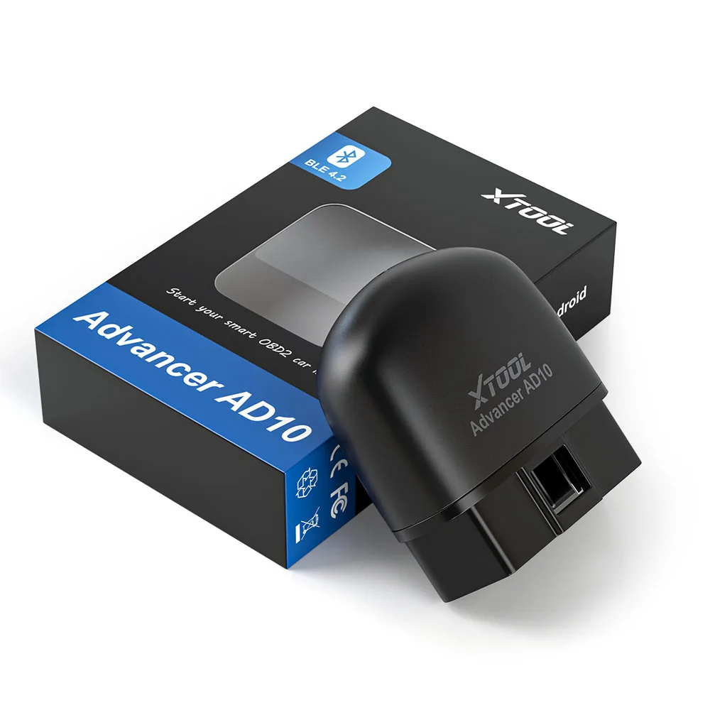 Диагностический сканер XTOOL AD10 OBD2 Bluetooth считыватель кодов с разными показателями
