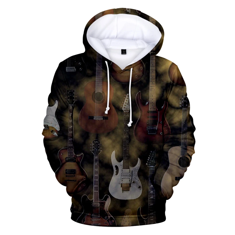 

Man Hoodies Sweatshirts Clothes Fashion 3D Men's Clothing Novelty Hoody Costume Guitar Hooded 3D Print Casual Full High Quality