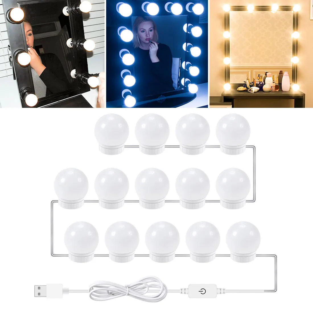Светодиодная лампа для зеркала макияжа TY469 лампы украшения 6 10 14 лампочек в