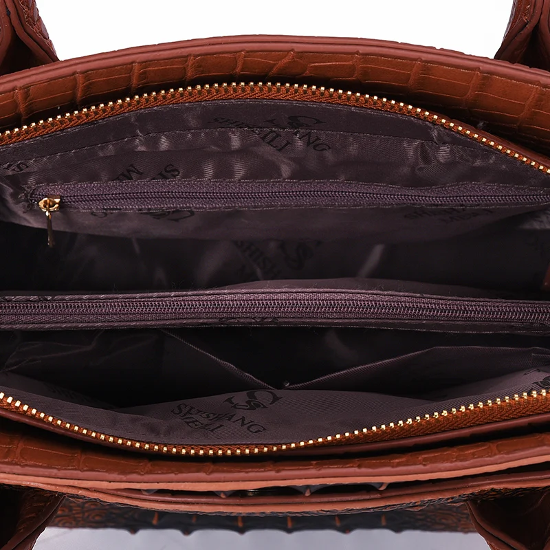 

Gykaeo Designer Handbags High Quality Split Leather Tote Bag Ladies Fashion Crossbody Bags for Women Messenger Bag Bolsos Mujer
