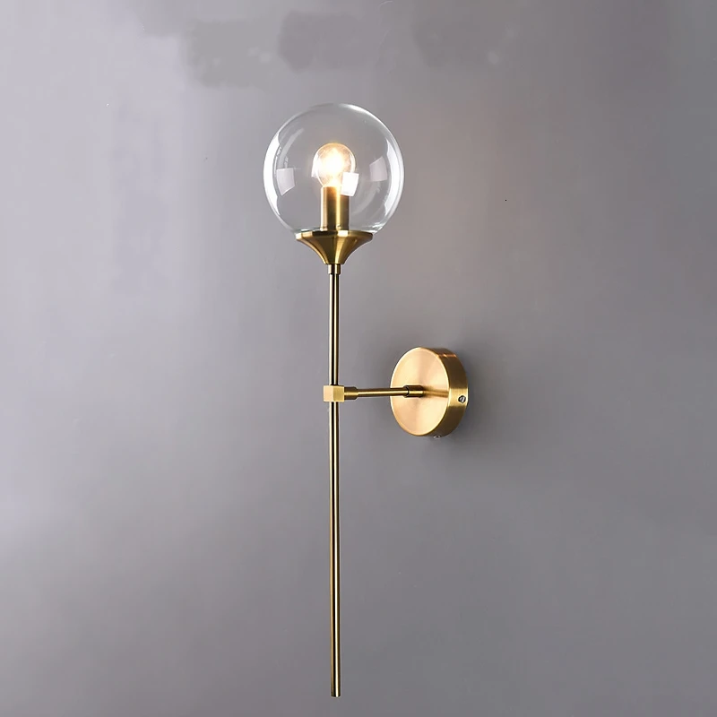 Стеклянная настенная лампа для помещений декоративный современный настенный