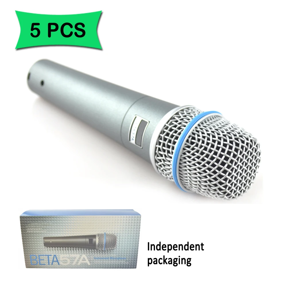 

Free shipping, 5 pcs low price sale High-quality BETA57A shuretype wired drum musical microphone , beta57A microphone