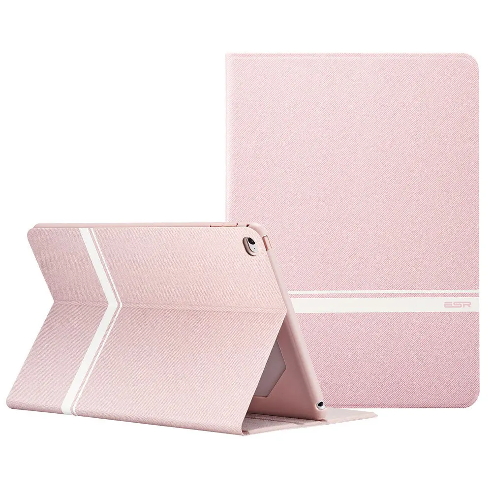 Чехол для iPad Air 2, ESR из искусственной кожи Smart Cover Чехол-книжка с подставкой с функцией автоматического сна/пробуждения экологический чехол для Air 2 - Цвет: Cherry