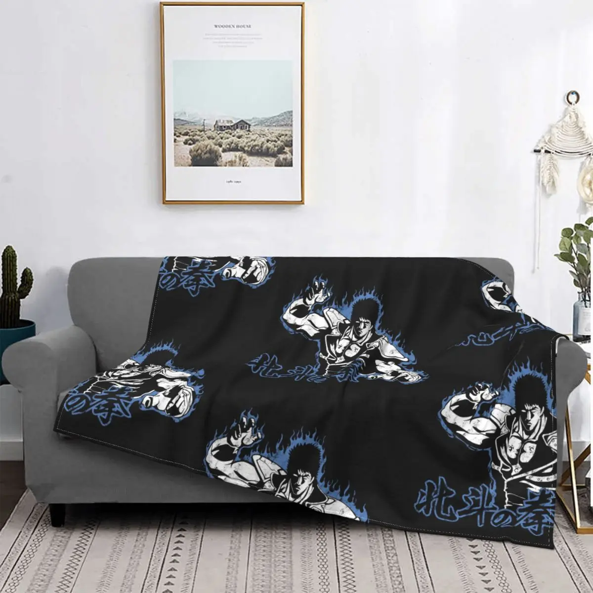 

Kenshiro - White Blankets Fleece Decoration Ultra-Soft Throw Blankets for Bedding Bedroom Plush Thin Quilt