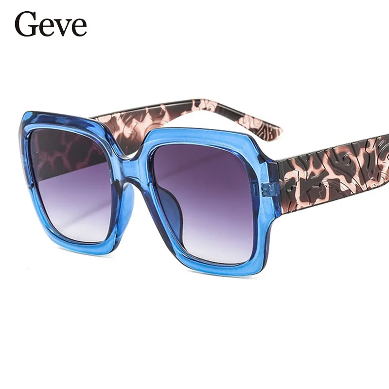 

Солнцезащитные очки градиентные женские, квадратные модные, большие, с градиентными линзами, винтажные, с защитой от ультрафиолета