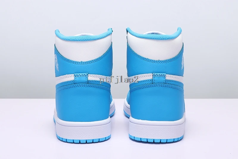 

Original New air AJ1 Nova marca originalair carolina do norte azul tnis de basquete masculino/feminino clssico selvagem