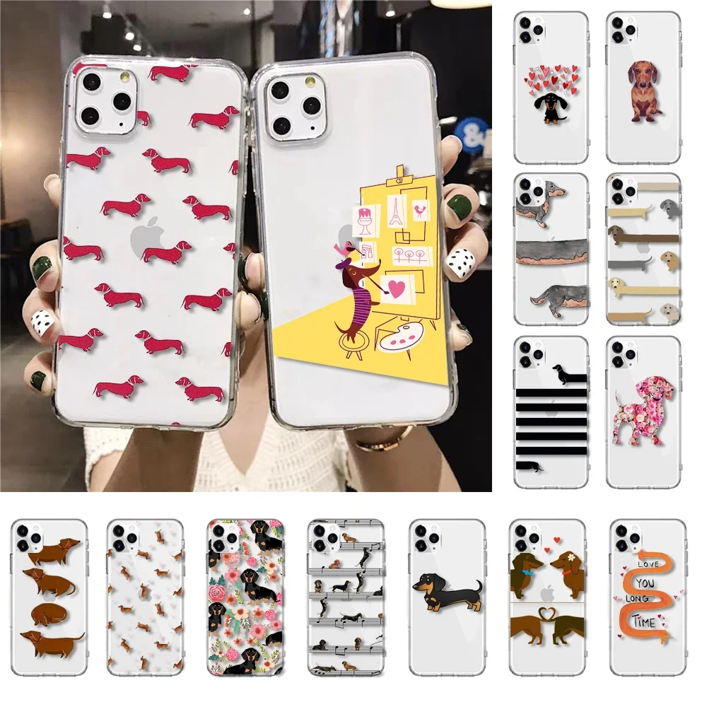 

Animals Dogs Dachshund Phone Case For iphone 14 Pro Max 13 11 12 pro XS Max XR X Case for iPhone 7 8 6 Plus SE2 12mini