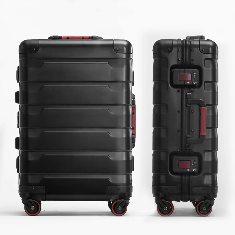 

100% Алюминиевый Чемодан на колесах 20 ''24'' Сумка-тележка для путешествий чемодан на колесах