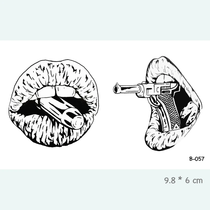 Временные водостойкие тату наклейки Wyuen для тела искусственная татуировка рта