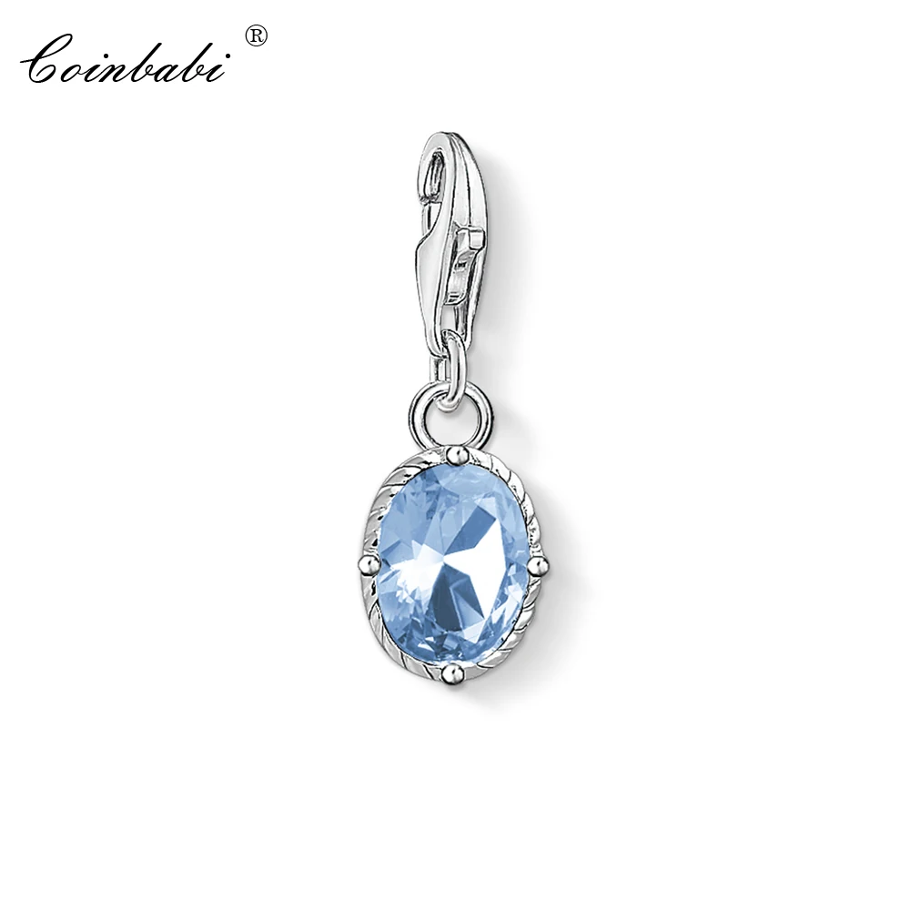 

Подвеска с подвеской в виде синего овального циркония, 2019 модные ювелирные изделия из настоящего серебра 925 пробы, подарок для женщин, подхо...