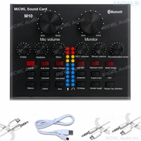 micwl sound blaster card usb powered 2 channel audio live preamps mixer digital effects mini usb trs 3 5mm 6 5mm inputs