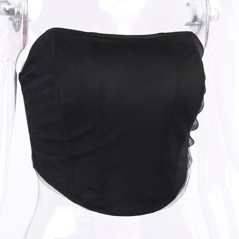 Новинка Женский бесшовный Камуфляжный корсет без бретелек и груди топы-бандо