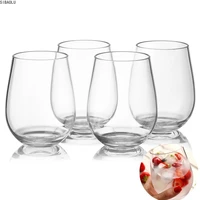 4 piecesset of sturdy american tritan plastic red wine glass transparent juice beer glass shatterproof plastic cuptritan