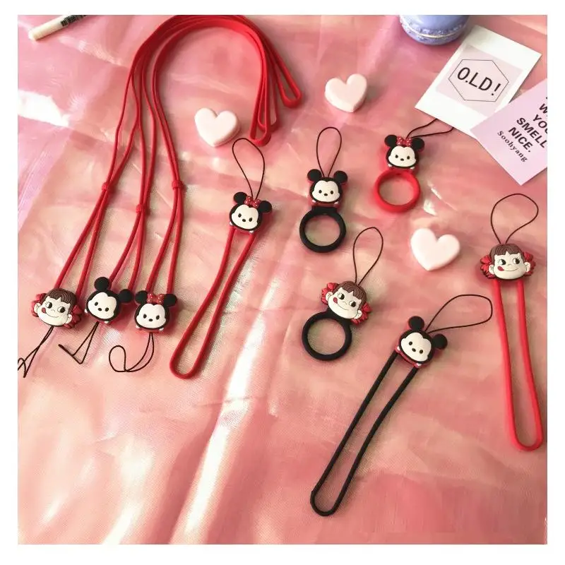 Kawaii Minnie Phone Chain Ringke ремешок силиконовый ремешок-держатель для сотового телефона ручные шнурки на запястье ремешок для ключей