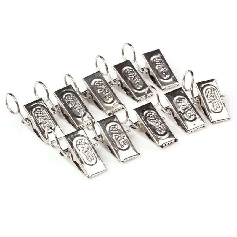 20/40 шт. Нержавеющая сталь Шторы стержень зажим кольца драпировка крюк зажимы