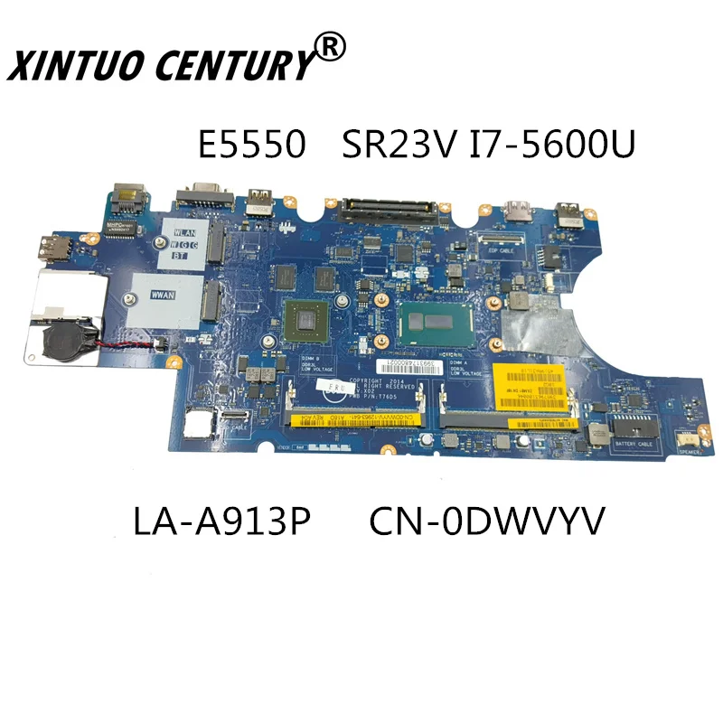 Günstig CN-0DWVYV 0DWVYV DWVYV LA-A913P DELL 15 E5550 ZAM81 Laptop Anakart SR23V I7-5600U CPU % 100% Tam Test