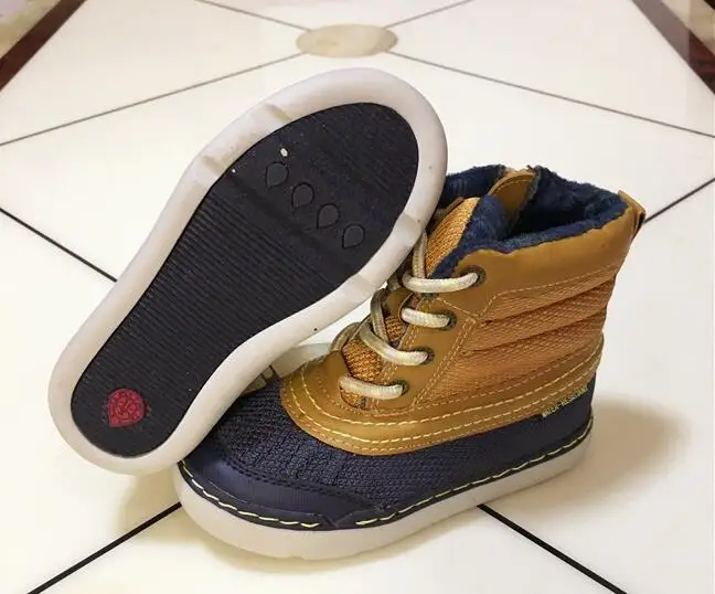 Wallvell/зимние ботинки для мальчиков; детские зимние ботинки; зимние хлопковые ботинки на нескользящей мягкой подошве; модные ботинки