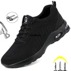 Мужские защитные ботинки, черные рабочие ботинки, удобные рабочие ботинки, модные рабочие кроссовки, рабочая обувь, 2022