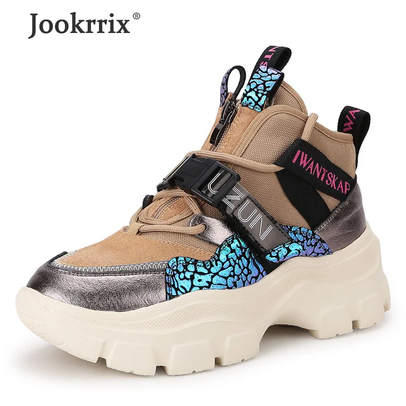 Jookrrix 2020 женская обувь из натуральной кожи женские увеличенные 6 см массивные