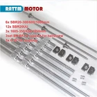 Доставка ЕС SBR20 линейная направляющая 3006001000 мм + шариковый винт SFU1605 3506501050 мм с гайкой + кронштейн BKBF12 + муфты 6,35*10