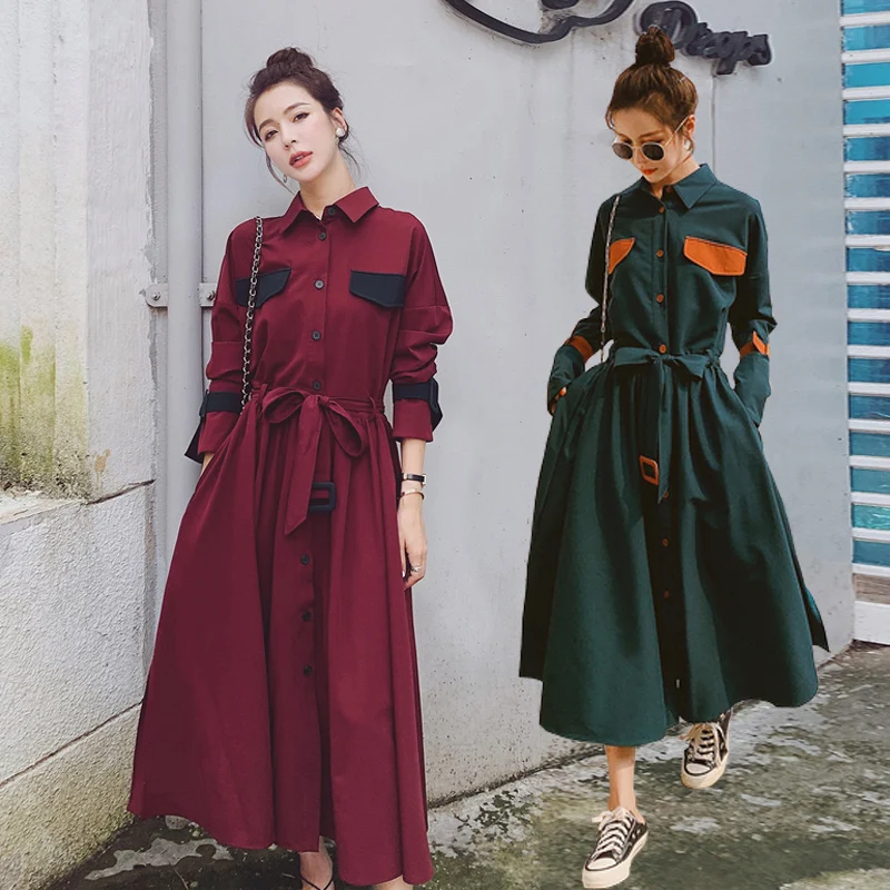 

Autumn Dress French Slim Dress 2020 Dress Young Style Shirt Dress