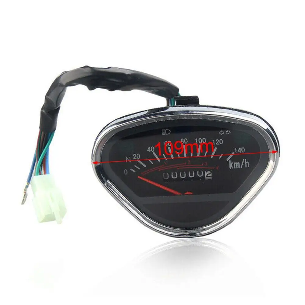 

12V DC Motorcycle LED Digital Voltmeter Tachometer Odometer Metal Gauge Speedometer K6J7