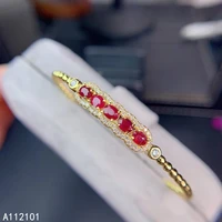 kjjeaxcmy fine jewelry 925 sterling silver inlaid natural ruby new girl luxury hand bracelet supports test chinese style