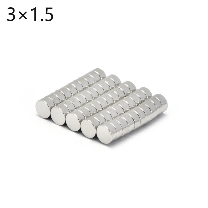 Неодимовый магнит NdFeB N35 100 шт. небольшой круглый 3x1 5 3x2 3x4 3x5 3x10 мм постоянный