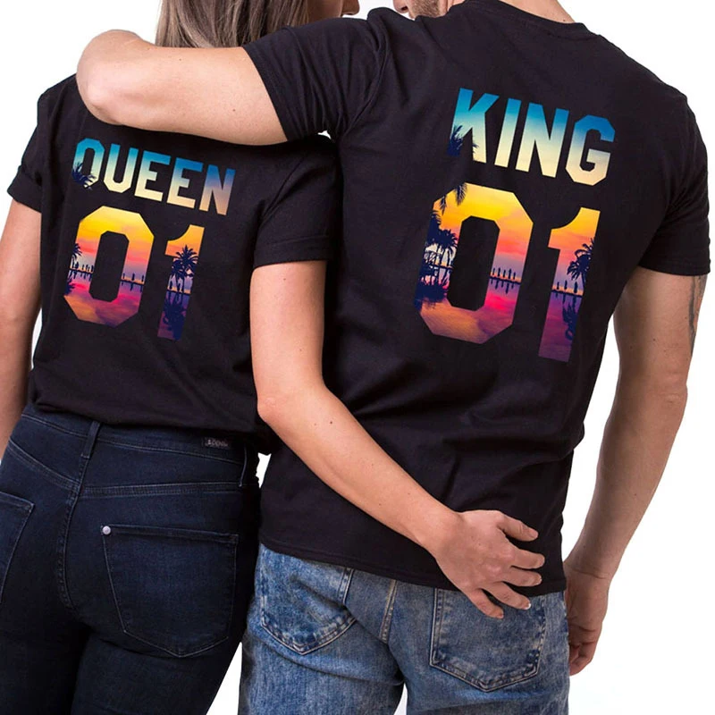 Женская летняя футболка Топы KING QUEEN01 повседневные дикие с короткими рукавами