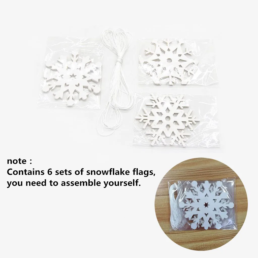 6 шт. Рождественская Снежинка подвеска рождественское Праздничное оформление