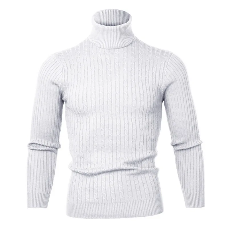 

MENS Winter Warm Turtleneck Sweater Men Vintage Tricot Pull Homme Casual Pullovers Knitted Sweater Solid Jumper