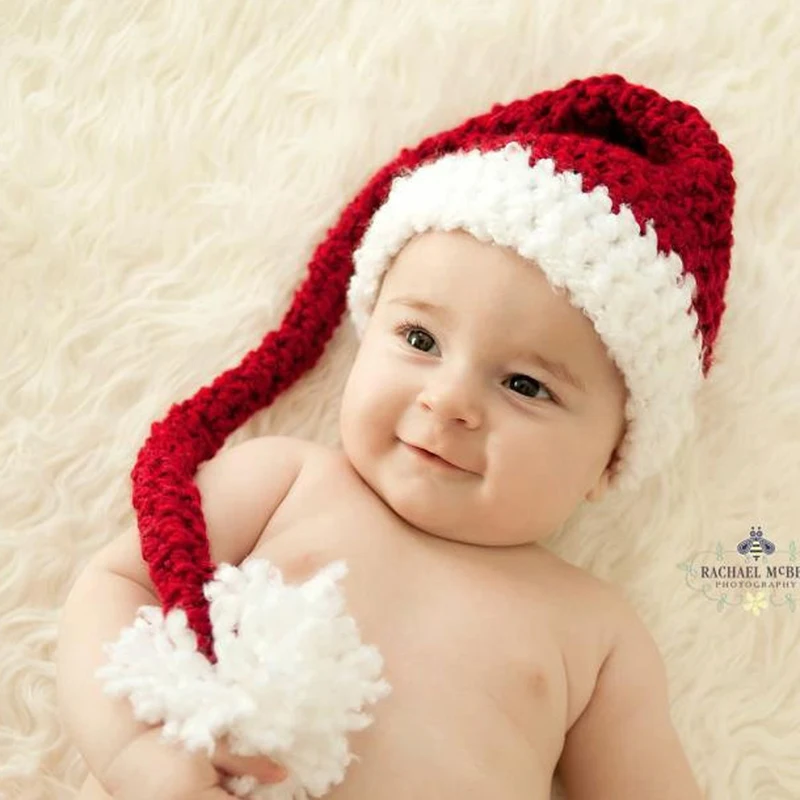 

Baby Hand-Knitted Hat Festive Christmas Hat Winter Hats Boys Girls Cute Beanie