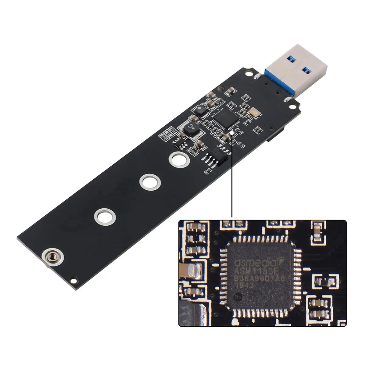 Внешний адаптер Jimier USB 3 0 для NGFF M2 B/M-key SSD |