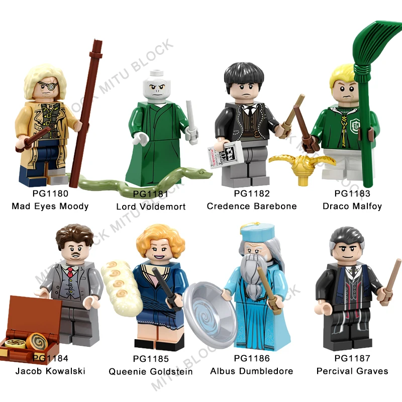 Для Harri Magic Series фигурка с фантастическими животными Moody Lord Voldemort Draco Malfoy Jacob Kowalski Дамблдор строительный блок