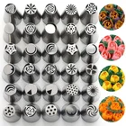 Насадки для кондитерских изделий, 14 видов, русский тюльпан, сопла из нержавеющей стали цветочный крем, Кондитерские насадки, инструменты для украшения тортов, капкейков