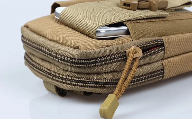 Камуфляжная тактическая сумка Мужская поясная Военная походная Холщовая Сумка