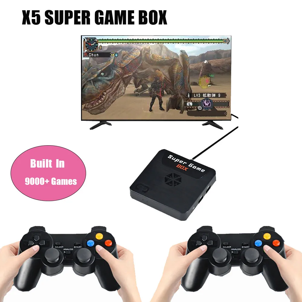 

Игровая приставка для PS/PSP/N64, 9000 + игр, суперприставка с Wi-Fi, ТВ, ретро, игровой плеер с беспроводными контроллерами