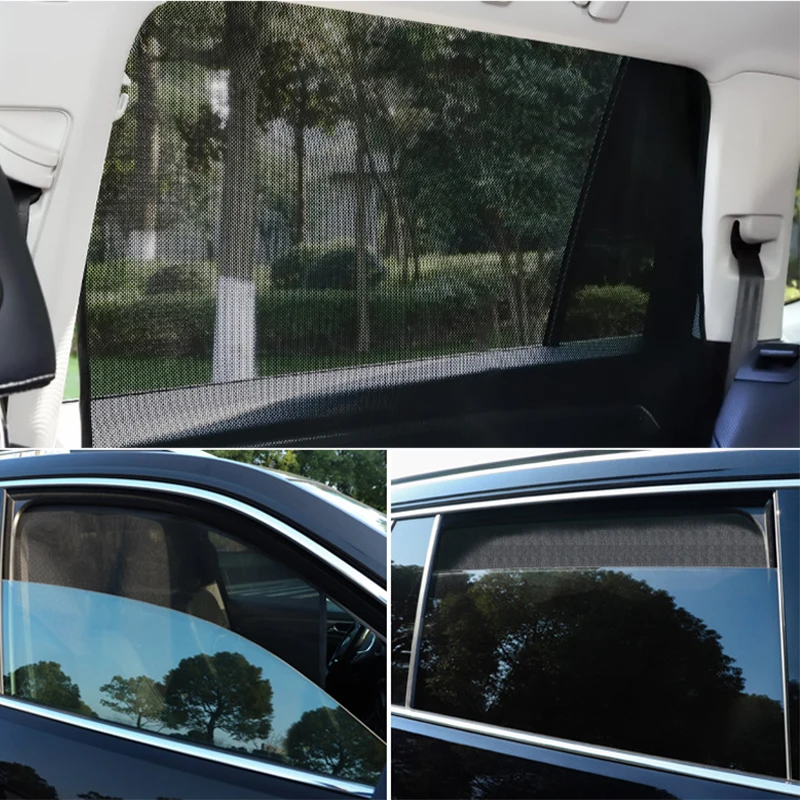 

1pcs Car Accessories Magnetic Sun Shade Auto UV Protect Curtain Side Window Sunshade Mesh Sun Visor Protection Window Films