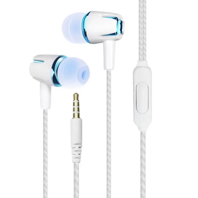 

1pcs With Microphone Straight-inserted In-ear Earphone Portable Line Control With Wheat Sports Weat-proof Wired Earphones