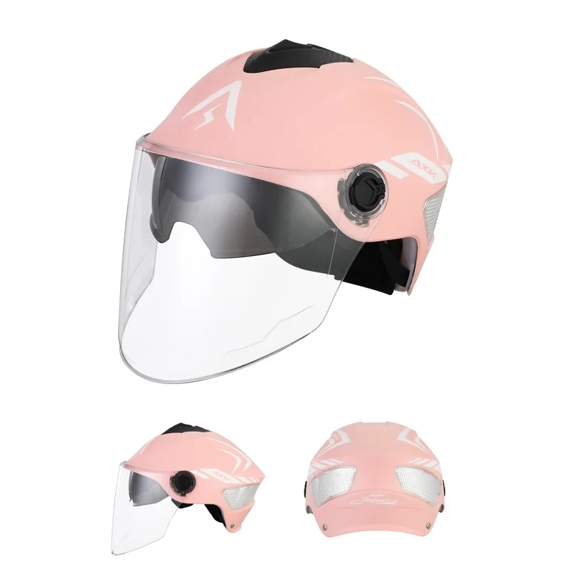 

Men Women Summer Motorcycle Helmet Scooter Windproof Dual Lens UV Protection Electric Bike Visors Helmet Motocross Casco Moto