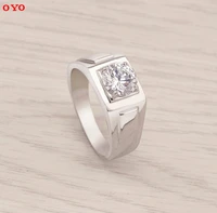 100%925 silver mens platinum diamond ring wedding ring can be engraved free shipping