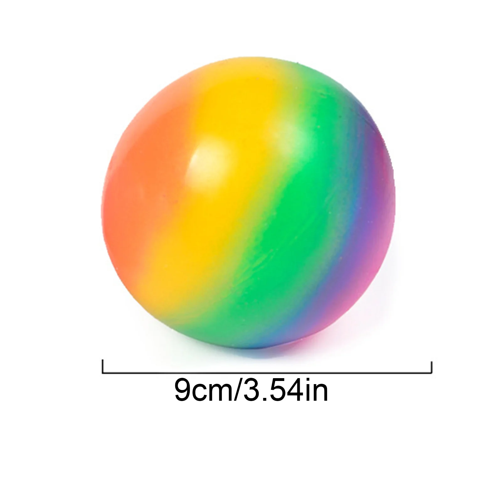 Pelotas antiestr&eacute;s para ni&ntilde;os y adultos, juguete blando para apretar, TPR, Color arco&iacute;ris, 7/9CM-4