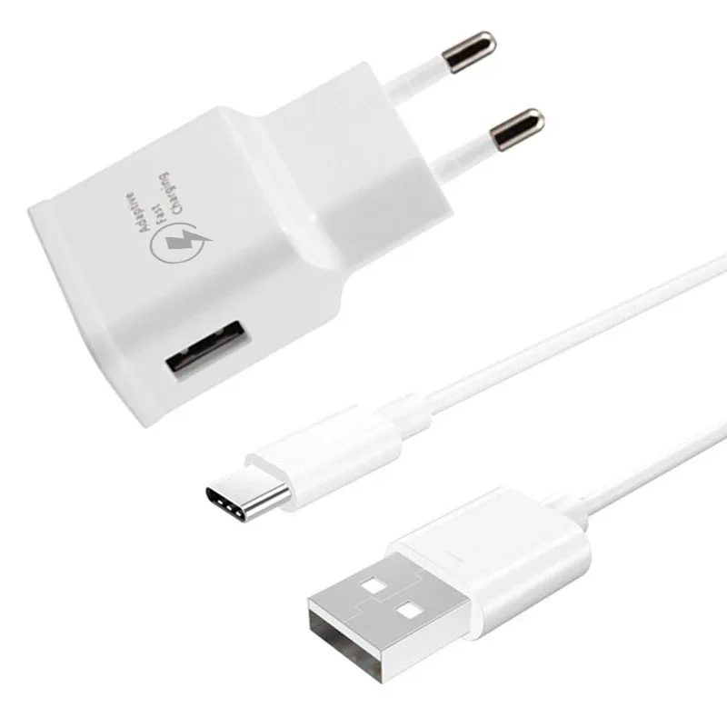 Адаптивное быстрое зарядное устройство 9 в 2018 А и USB-кабель Type C для передачи