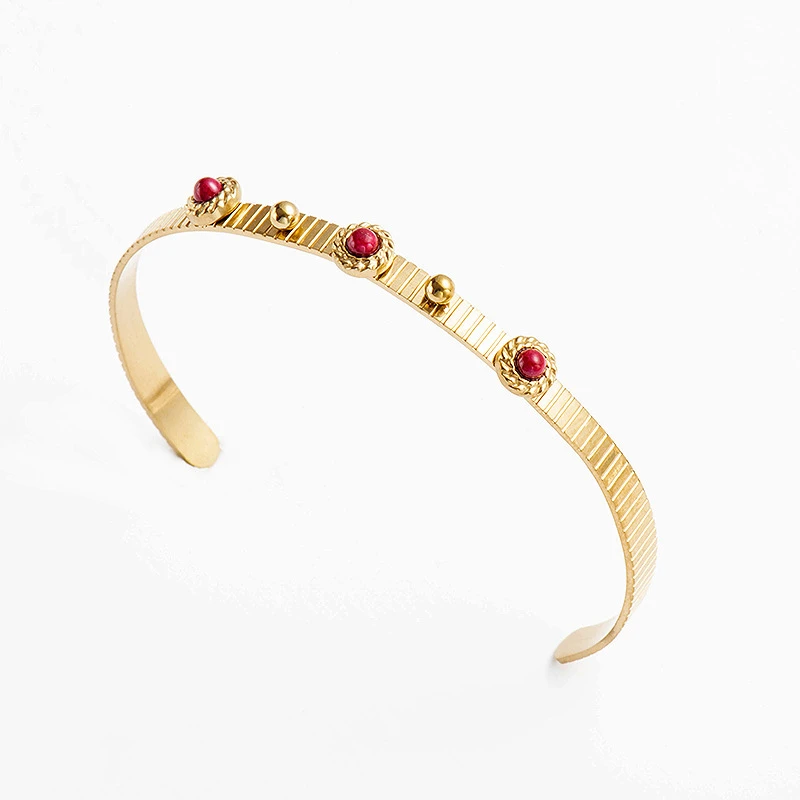 

TOSAKO Stainless Steel Bracelet Gold Color for Women Geometric Anniversary