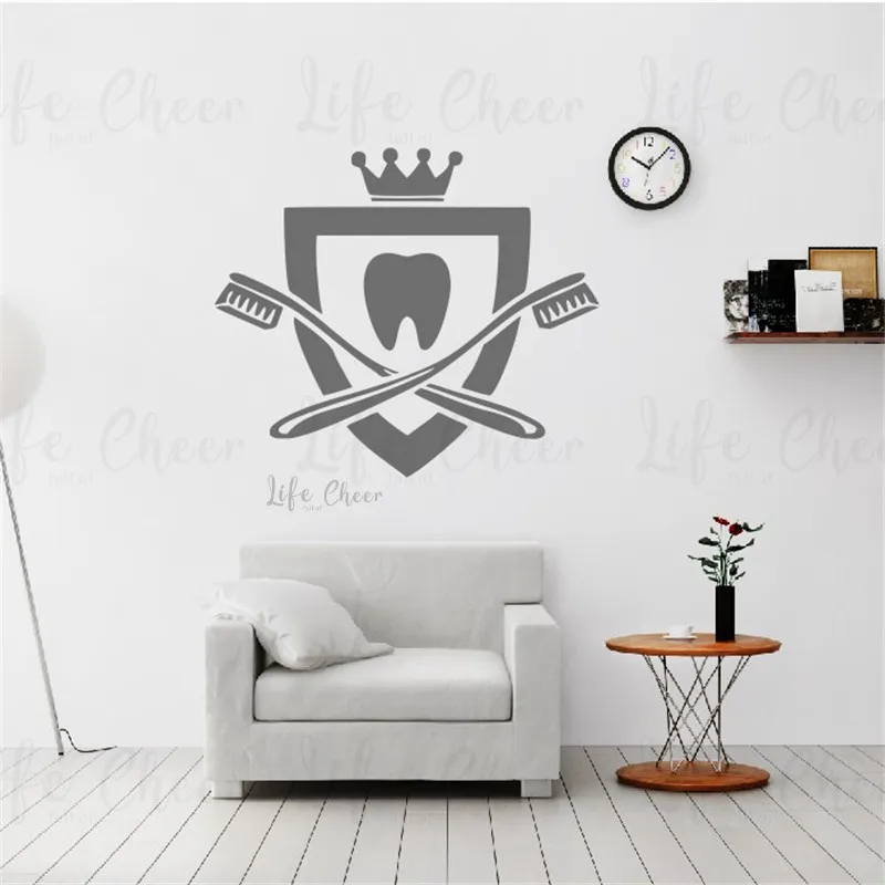 Стоматологический центр настенные фрески зубы щетка виниловая настенная