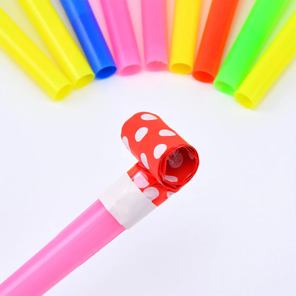 

50 Pcs Birthday Party Whistle Blowing Dragon Whistle Colored Musical Blowouts New Years Party Noisemakers Cheerleading
