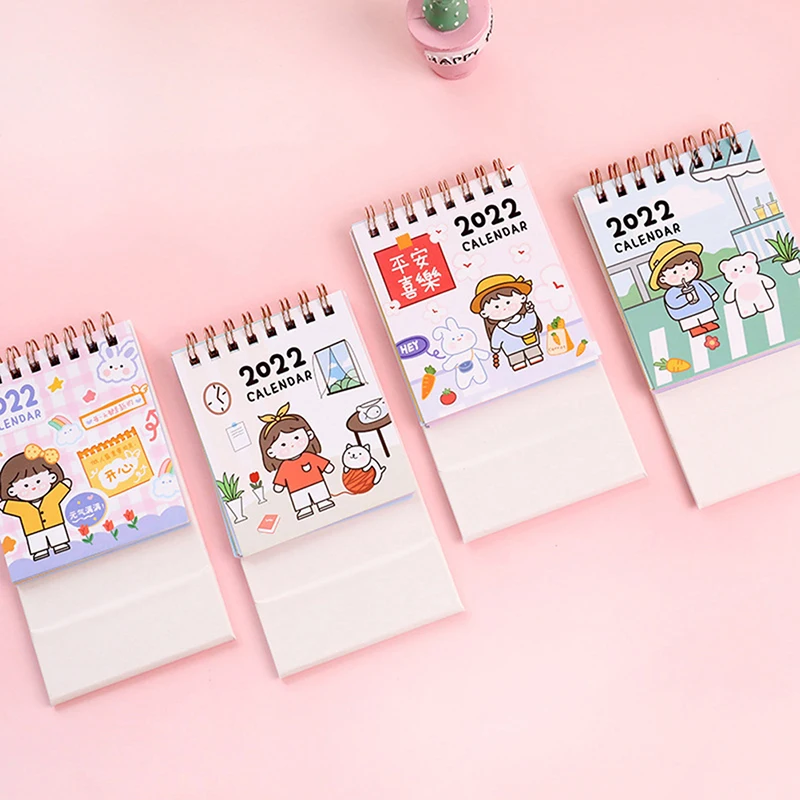

Hand Drawing 2022 Desktop Paper Calendar Dual Daily Scheduler Table Planner