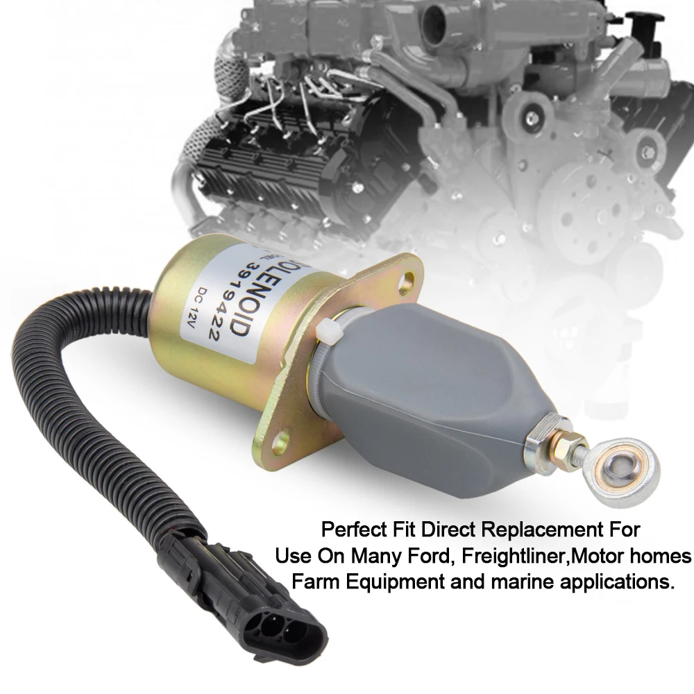 

Carbole High Performnce Fuel Shut Off Solenoid 2-1/2 bolt For Ford Cummins Diesel Engine 8.3L 5.9L