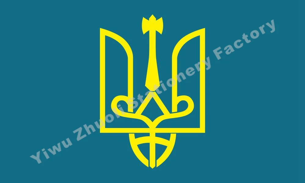 Флаг Президента Украины 3x5 футов 90x150 см 100D герб из полиэстера баннер службы